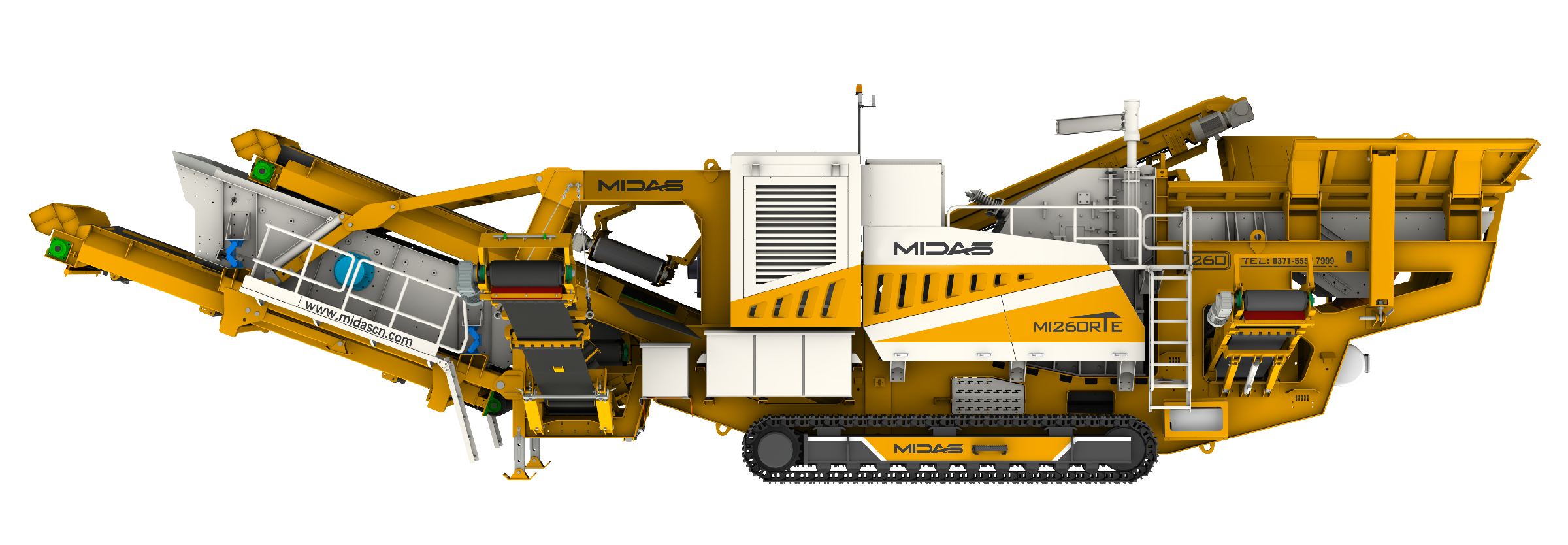 Tracked Mobile Impact Crushing and screening plant MI260RTE